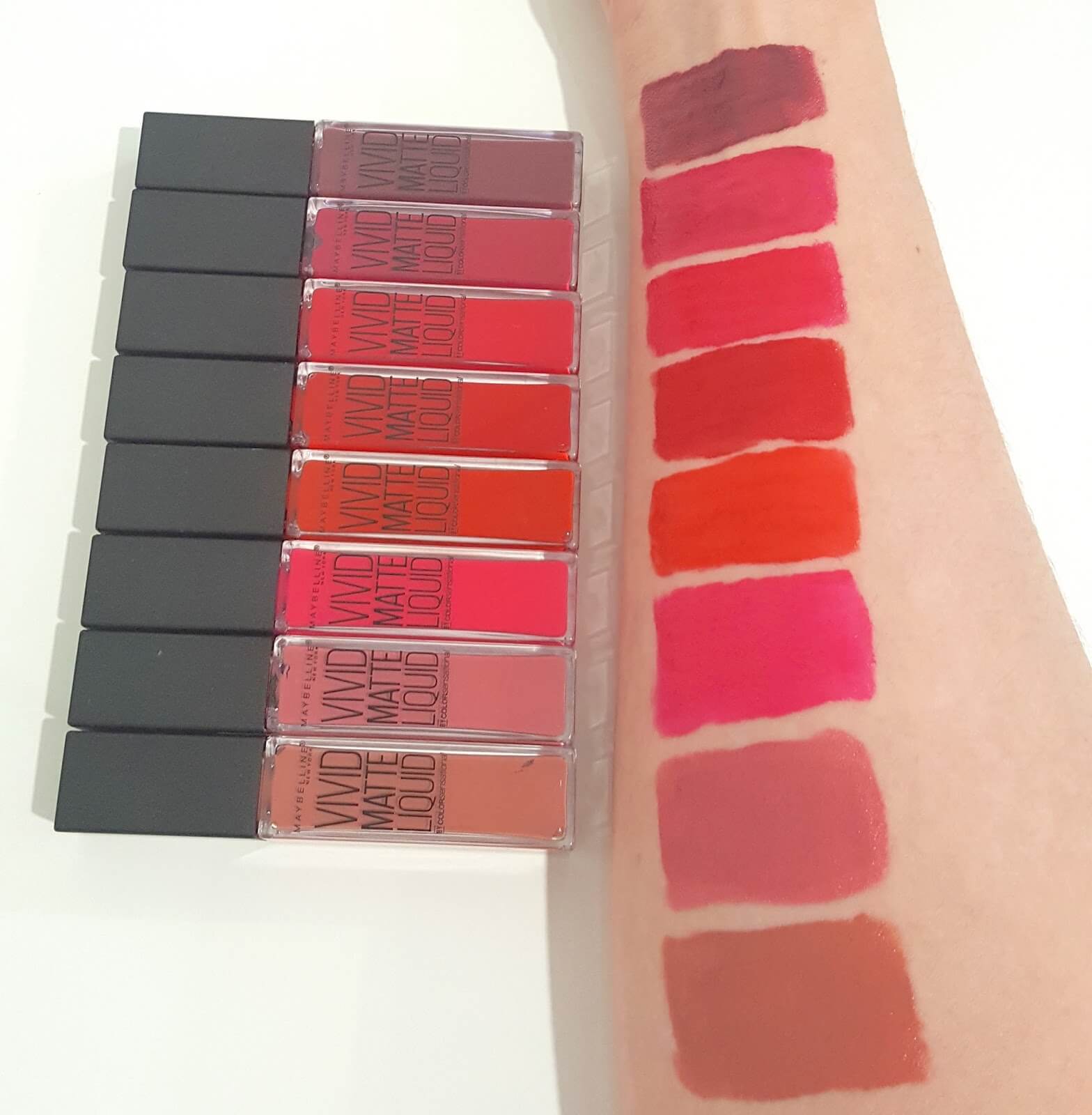 MAYBELLINE - VIVID MATTE LIQUID LIPSTICKS COLLECTION REVIEW + VIDEO!